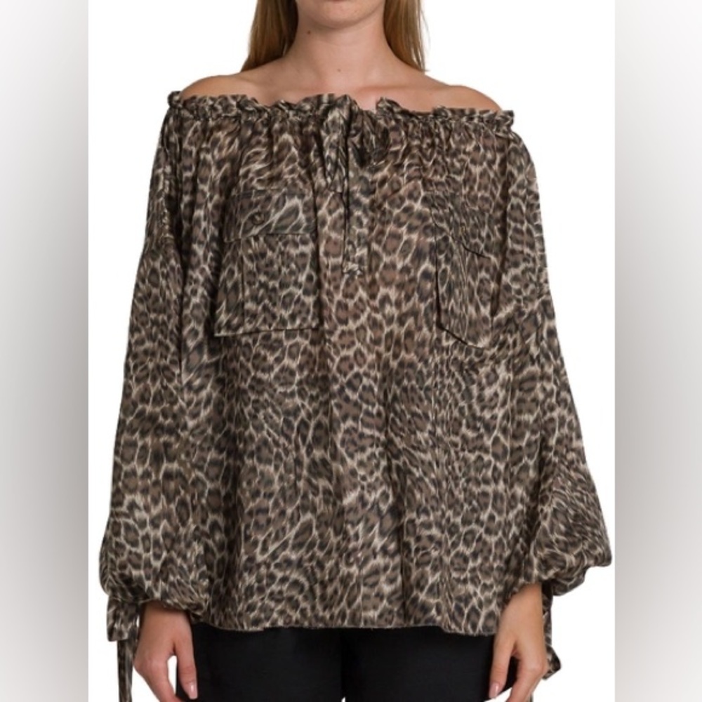 Zimmermann Suraya leopard silk tunic top - Picture 4 of 14